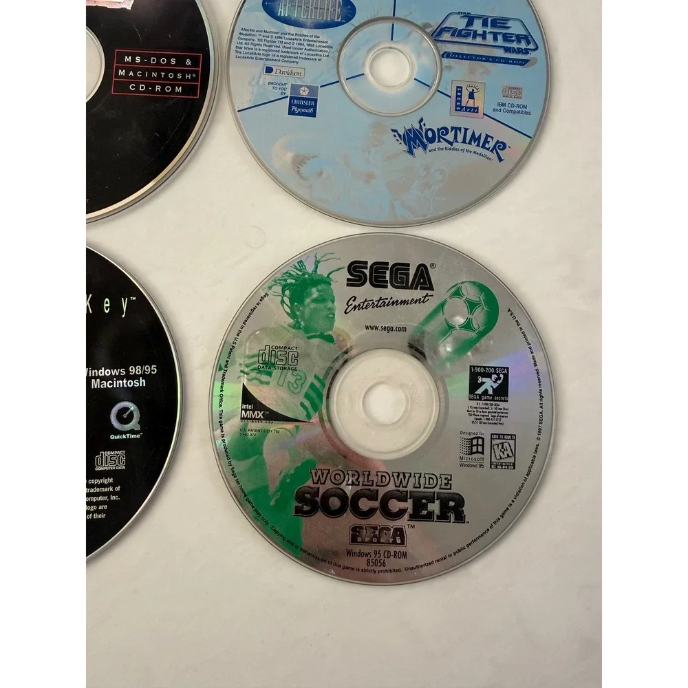 Vintage PC PlayStation Video Game CD ROM Disc Lot Tomb Raider‎ Sega Untested